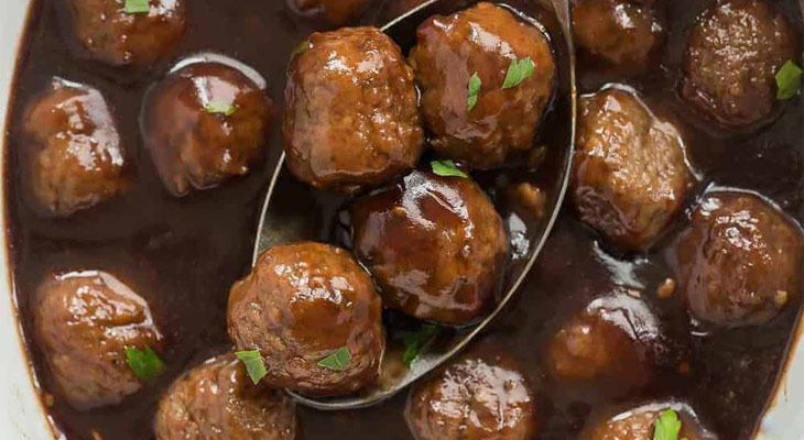 Cranberry Balsamic Meatballs