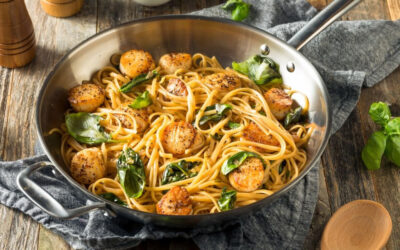 Baby Bay Scallops and Lemon Linguine