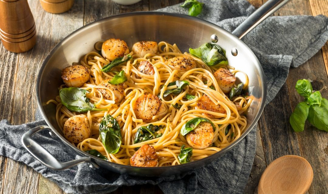 Baby Bay Scallops and Lemon Linguine