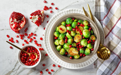 Roasted Brussels Sprouts with Pomegranate