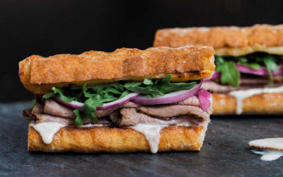 London Broil Roast Beef & Cheddar Cheese Sandwich