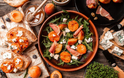 Grilled Peach + Prosciutto Salad