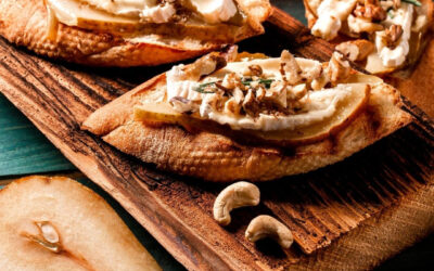 Pear + Brie Crostini