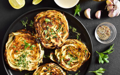 Roasted Cabbage with Cilantro Lime Aioli